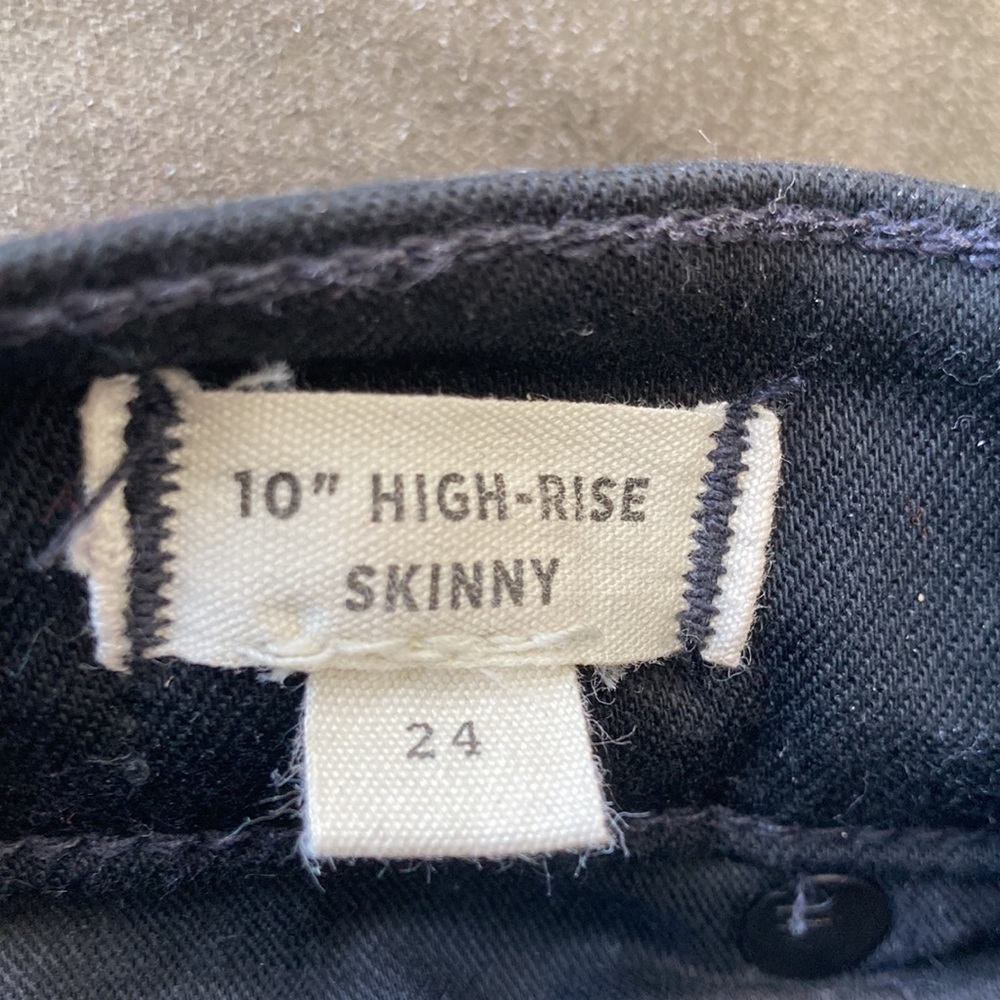 10” High- Rise Women Skinny Jeans Black Sz 24 Madewell - Picture 7 of 16